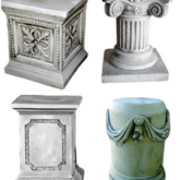 Piédestal- socle-colonne- en pierre- pour- statues-et-vases.