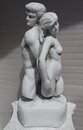 statue en pierre Cupidon et Psyché
