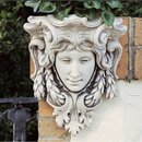 Statue en pierre Mascaron tête de femme