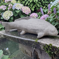 statue en pierre Carpe koï 60 cm